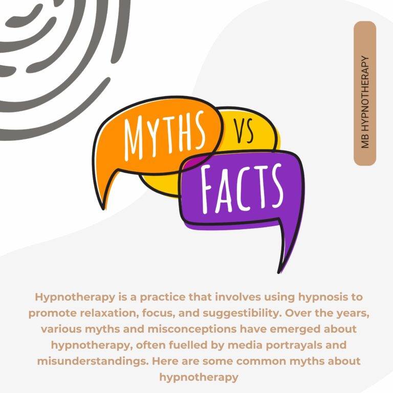 Myths and facts image relating to hypnotherapy